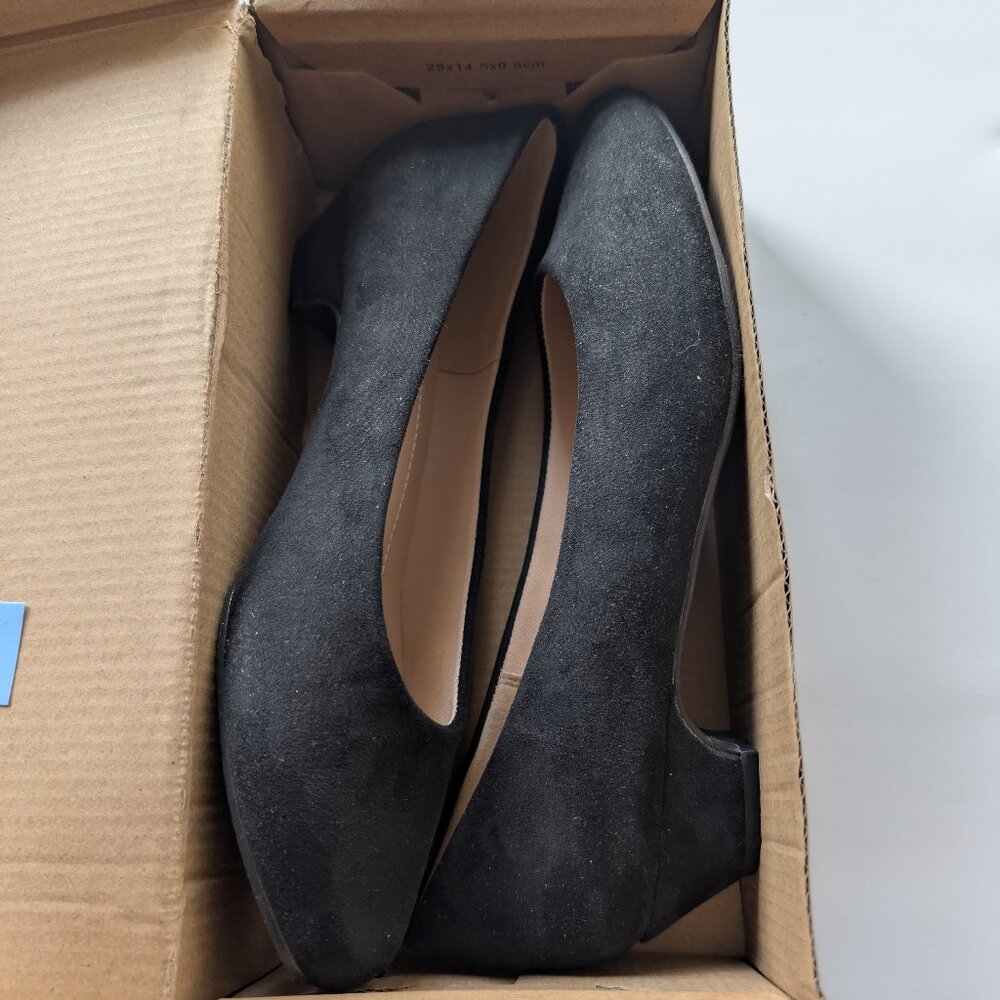 Women's Low Chunky Heel Pump Shoes SZ 8